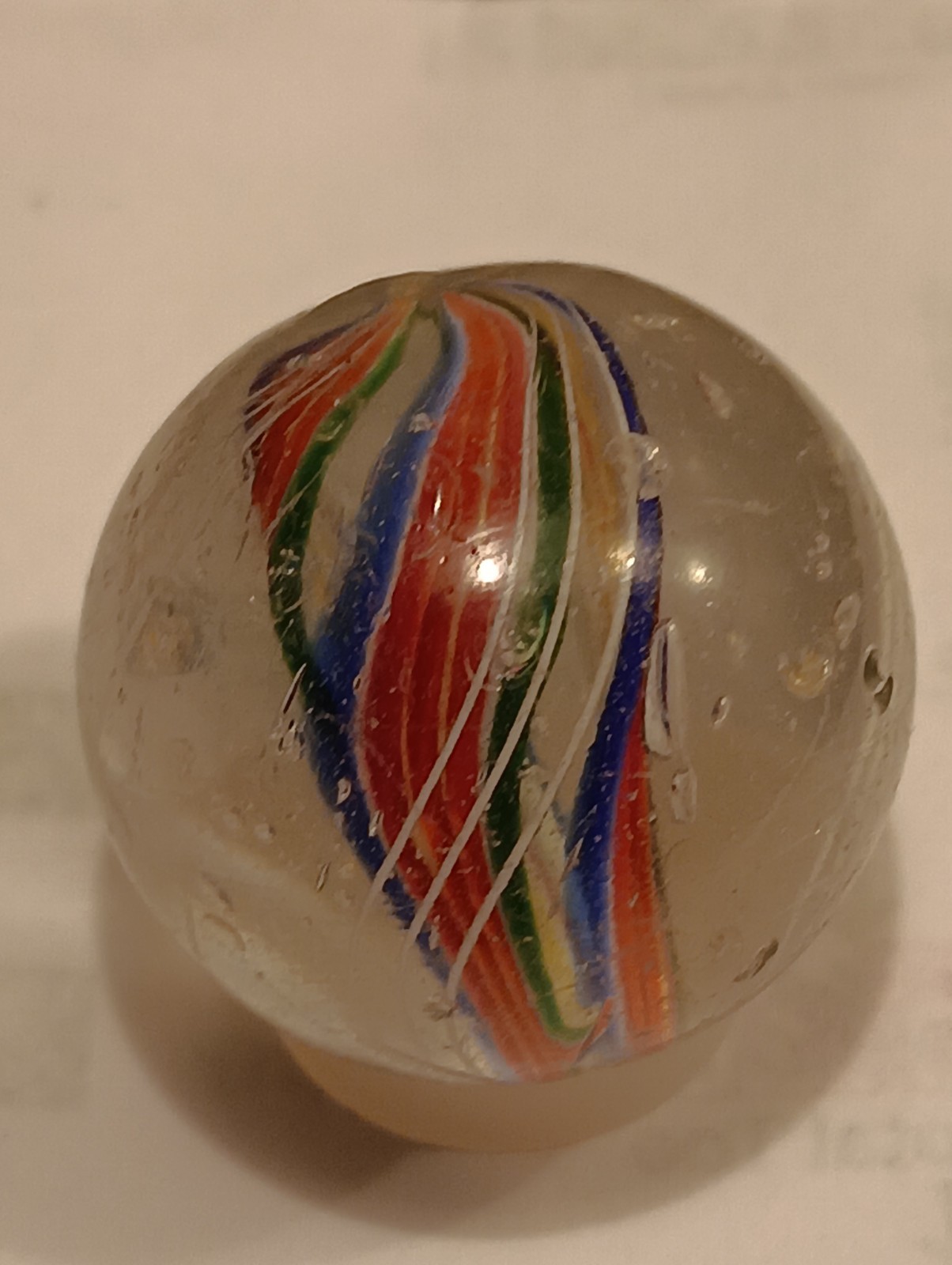 Gernan Divided Core 3 Band Core Marble. Size 1 And3/64 Inches.