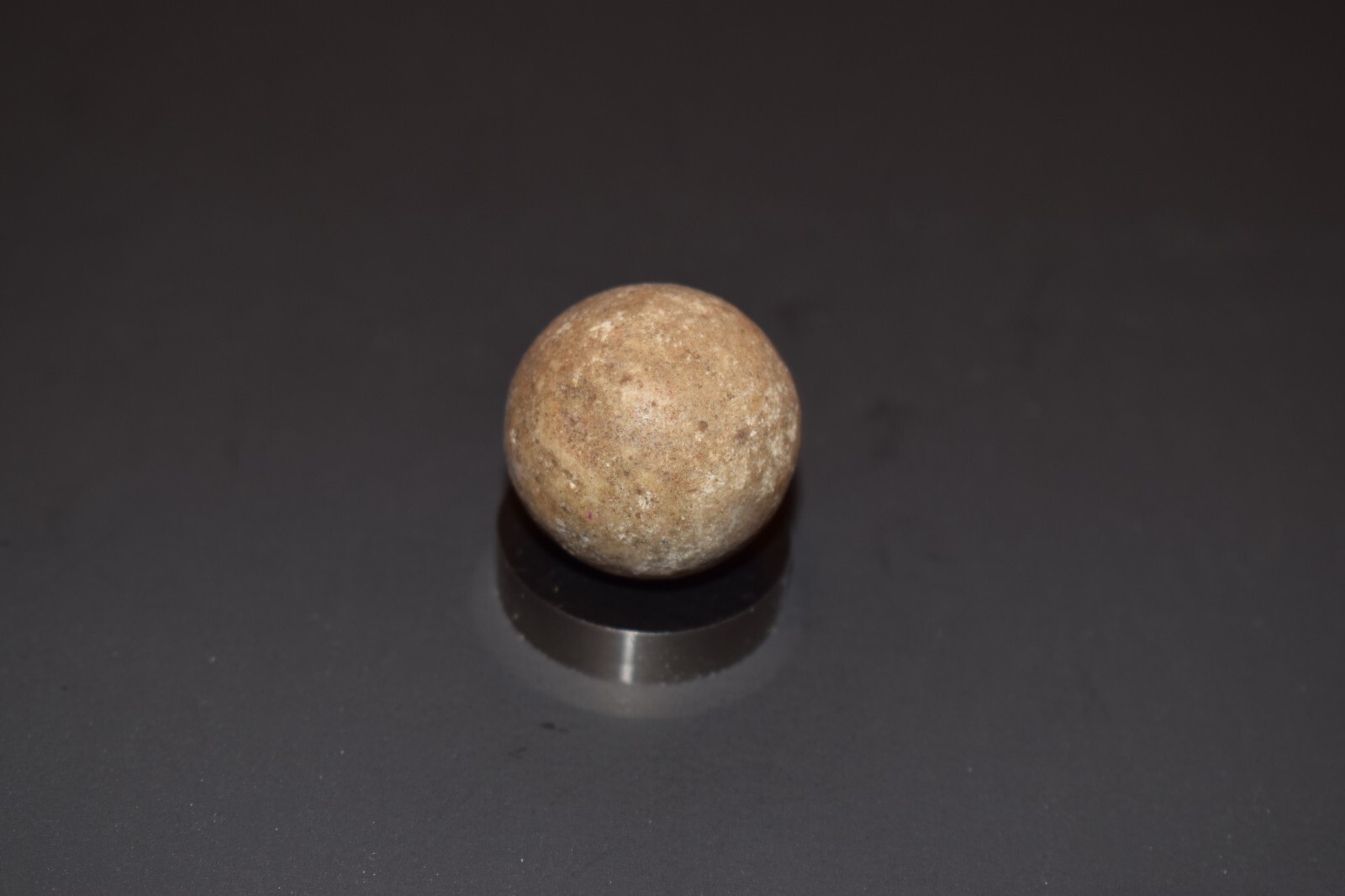 ⭐Antique Handmade Earthtone Fired Glazed Clay Marble 🦶Toe Braker Size 1.00″