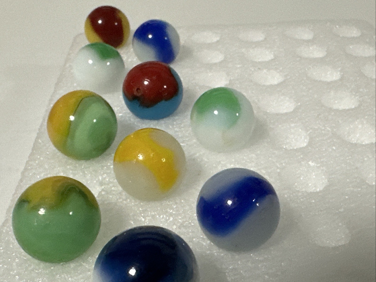 404 Lot Of 12 Peltier Peerless Patch Marbles!