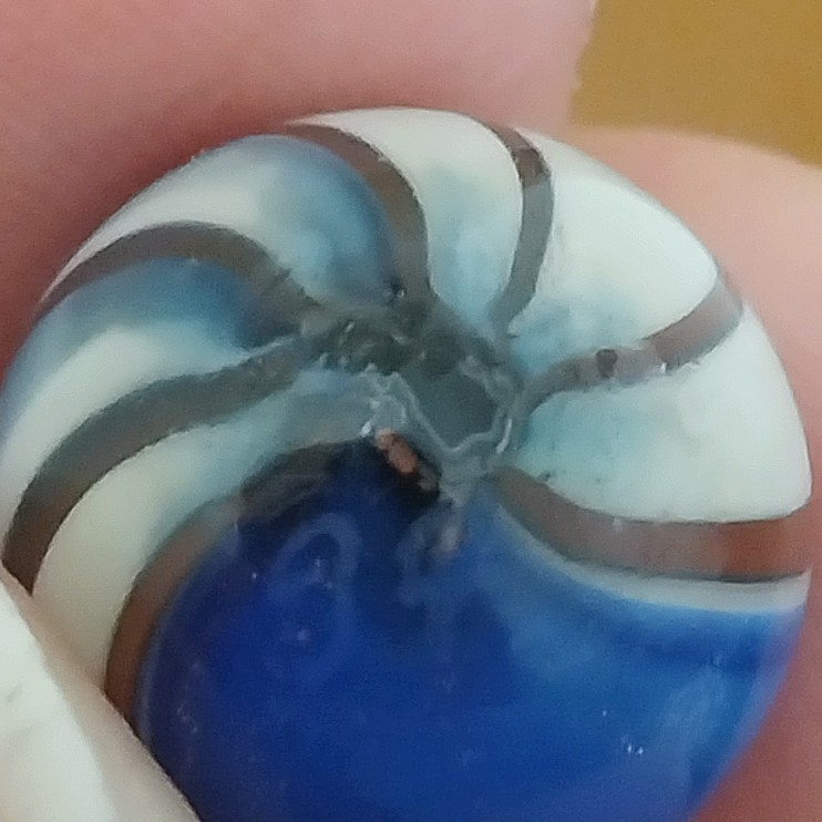 Retro 1994 Rolf Wald Art Glass Marbles American Flag Baddog Set Very Rare