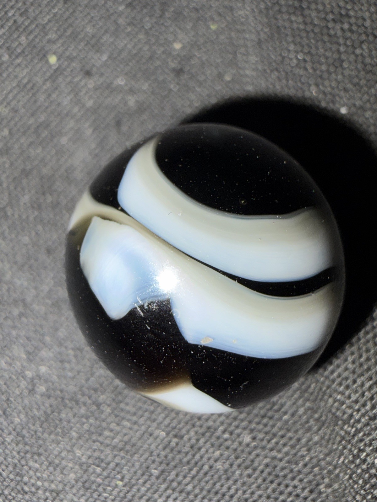Black & White Swirl Style Machine Made Toy Marble Approx 0.62 in Age 4-11