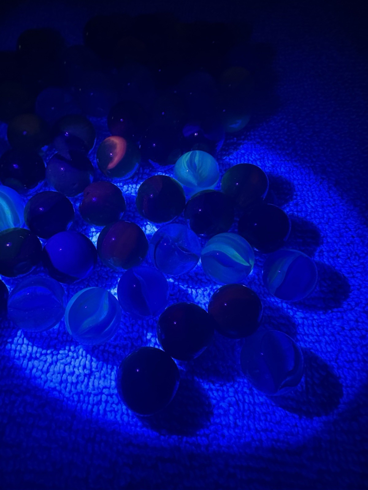 Vtg Marbles Lot of 64 Some Uranium & Cadmium 1 Shooter Multicolor