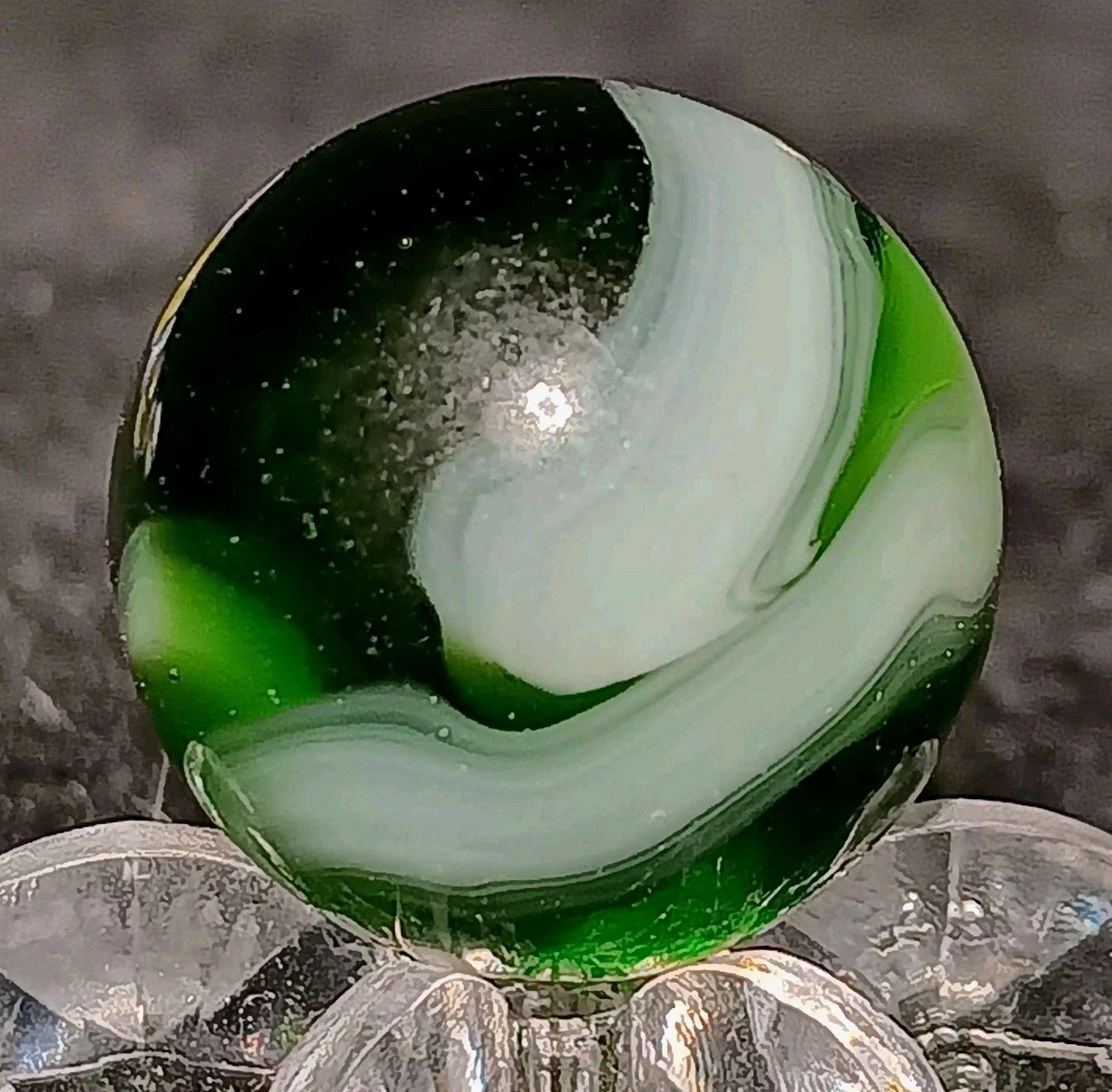 Vintage Jackson Transparent Swirl Marble .60″ Mint. HTF Example