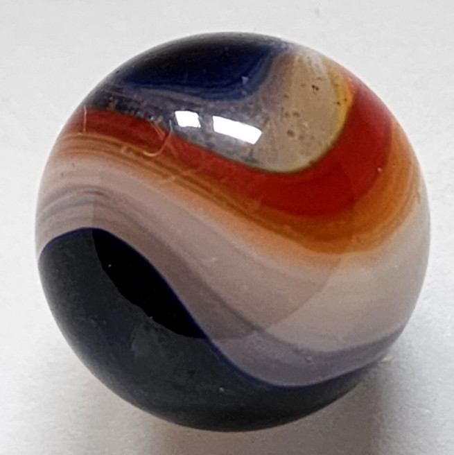 3/4″ Mint/NM. Blue/Red/White Popeye Marble