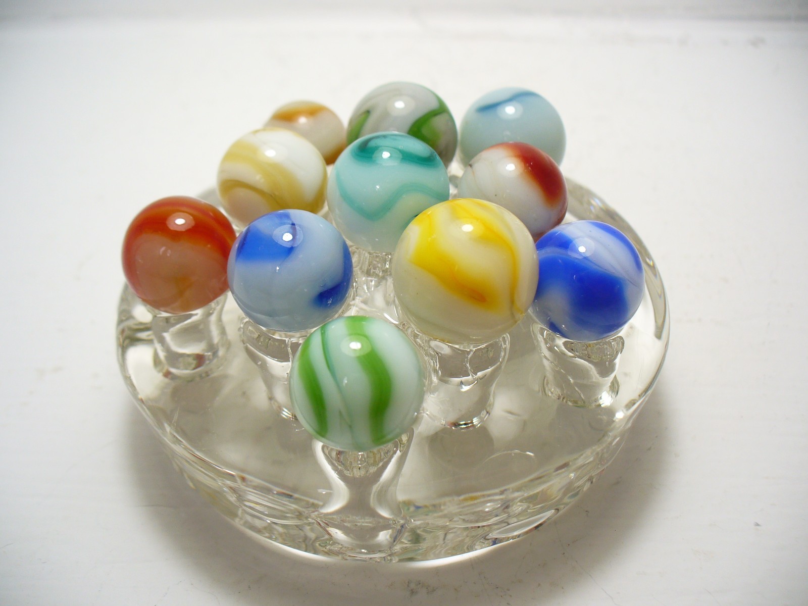 #1104 Marbles 11 pcs. Vintage West Virginia Swirls Alley, Champion