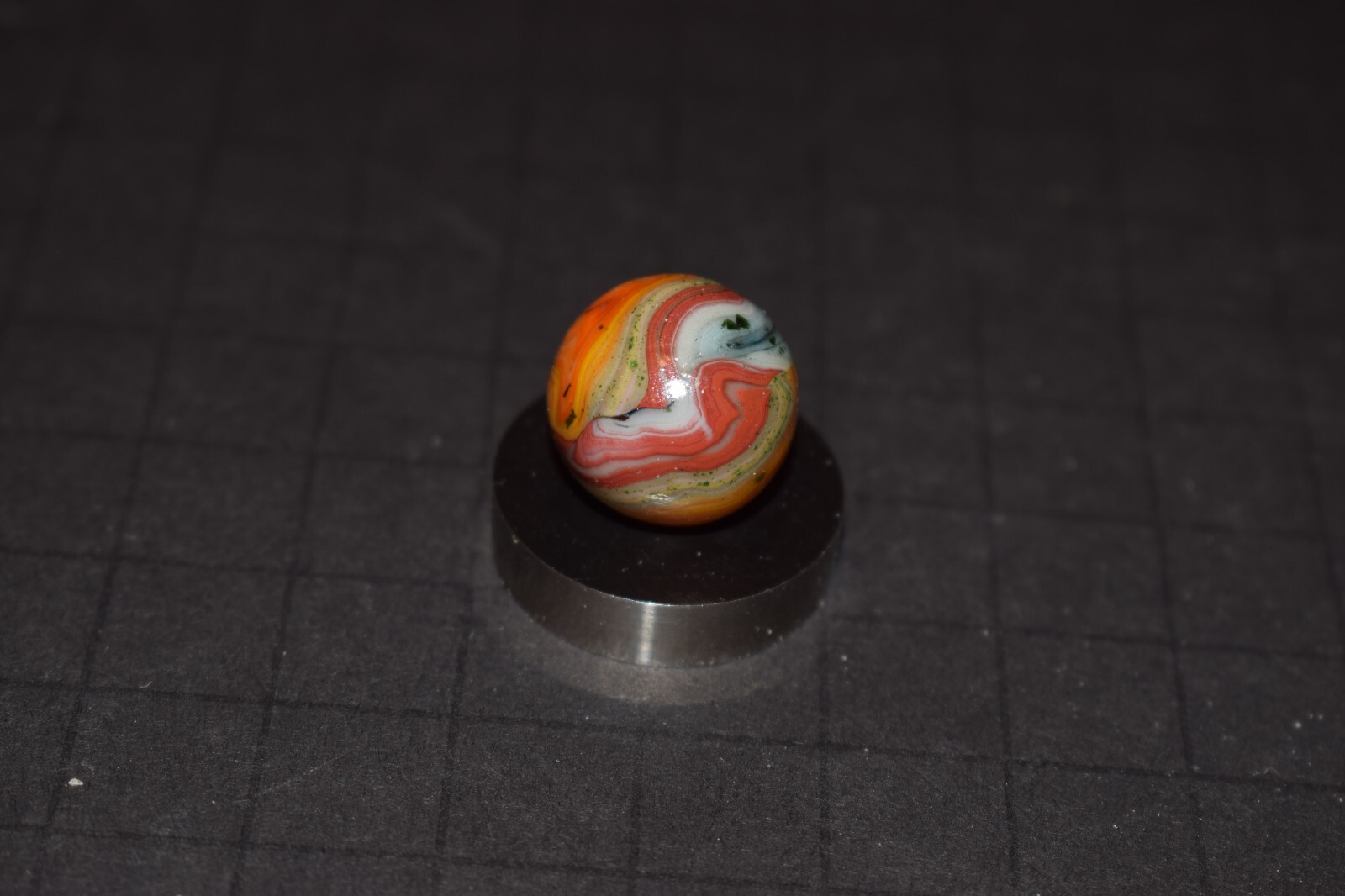 JABO/DAS 🌺Wildflowers 🐂OXBLOOD Adventure Toy Marble Size .687″=11/16=17mm Mint