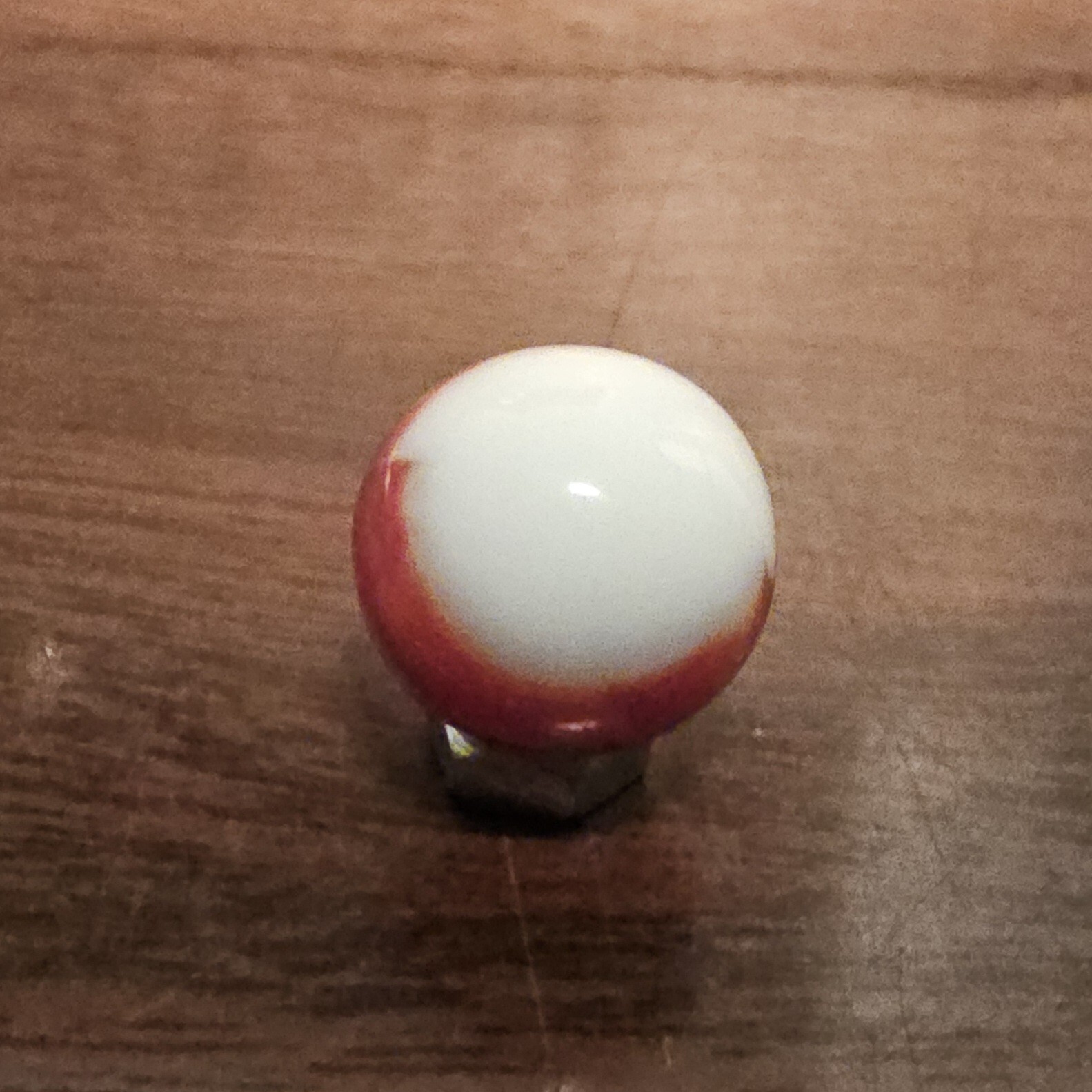 Vintage Marble King Rainbo Red Orange .61 Agate Glass Marble