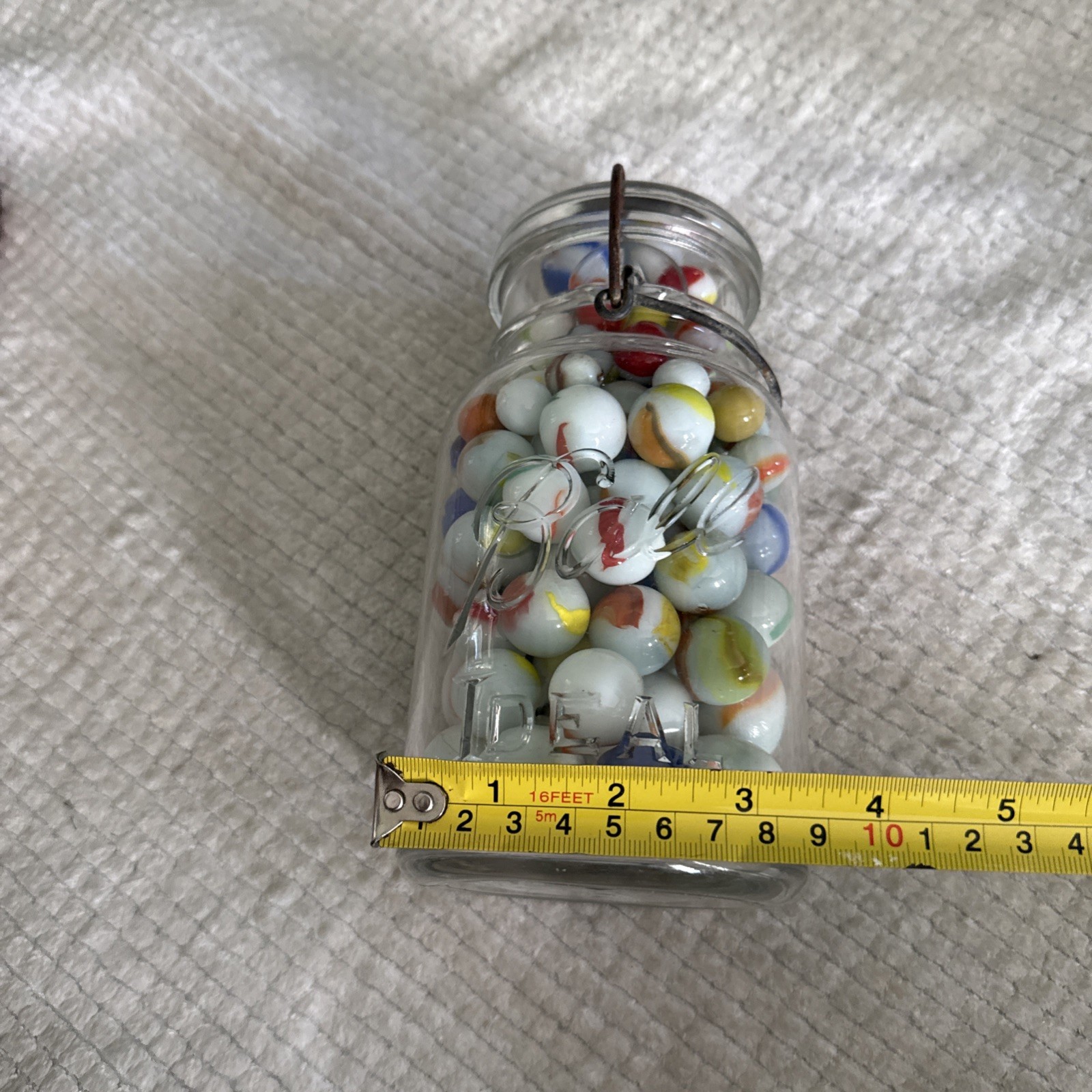 VINTAGE/Antique ESTATE 4 Lb. MARBLE LOT (k) w/ Jar (unsearched) 10-30 mm.