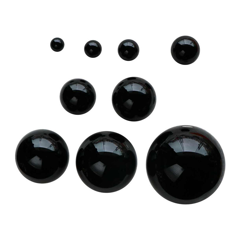 1mm-100mm Black Glass Marbles Vintage Traditional Kids Toy Game Vase Decor Craft