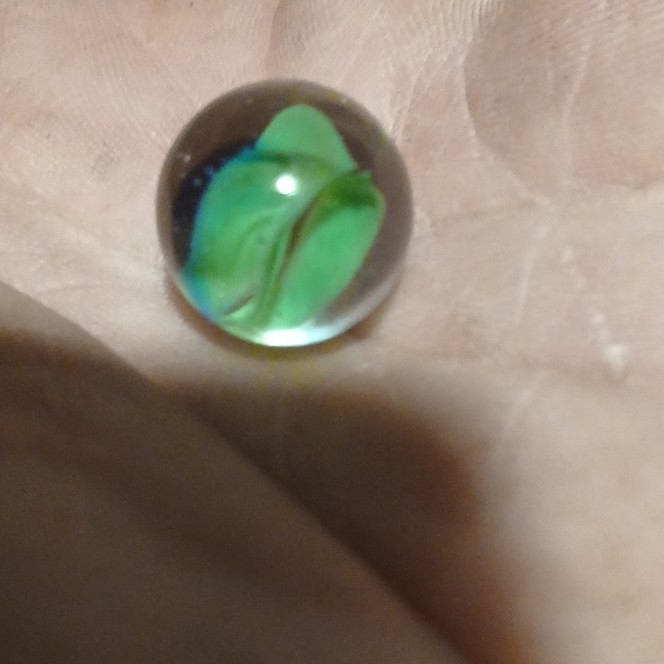 Green Glass Machine Made Cat’s Eye Toy Marble for Ages 3-4, 5-7, 8-11