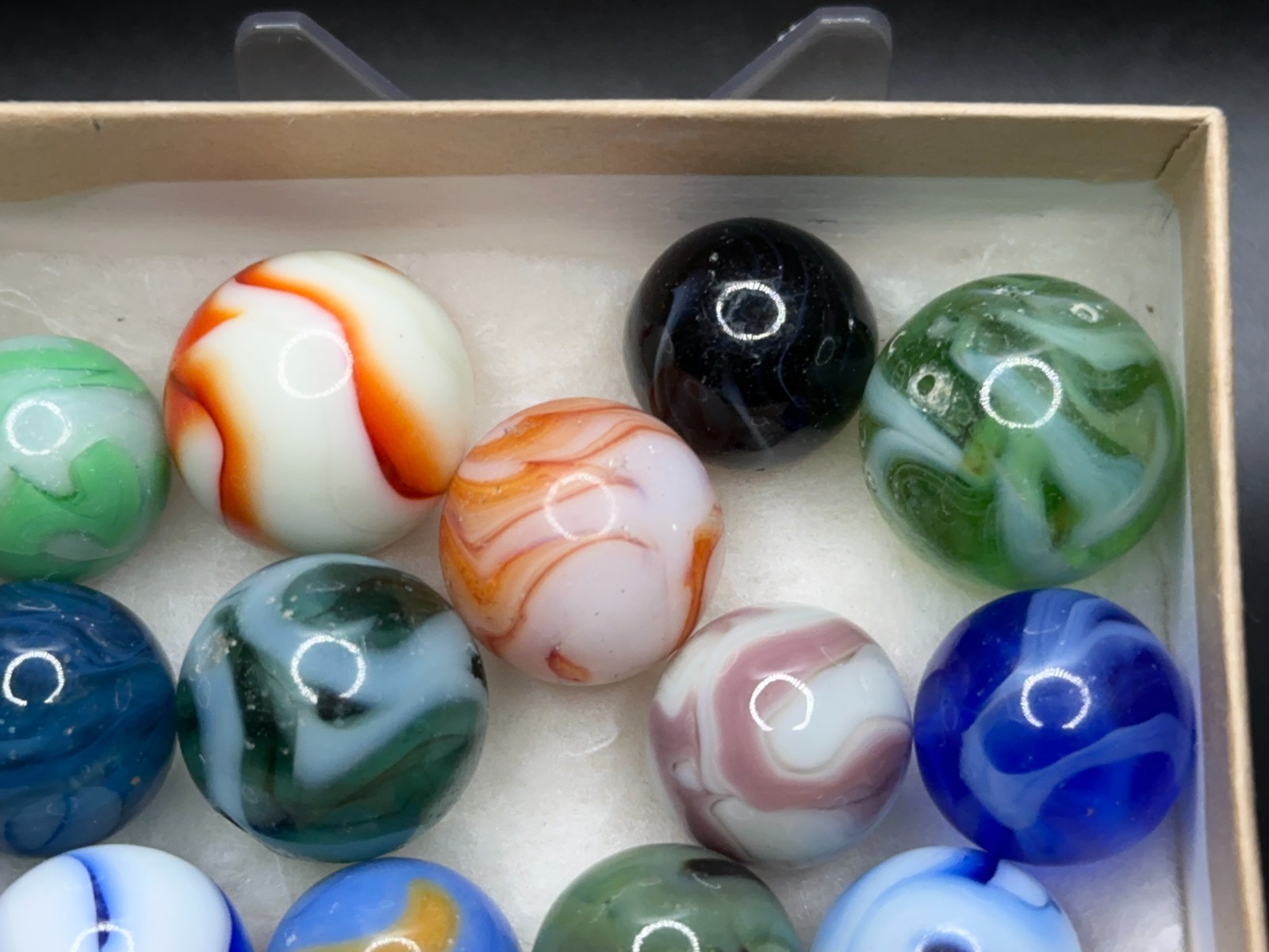 (13) Vintage Alley Agate Heaton Ravenswood Multi-Color Swirl Marbles Lot – Nice!