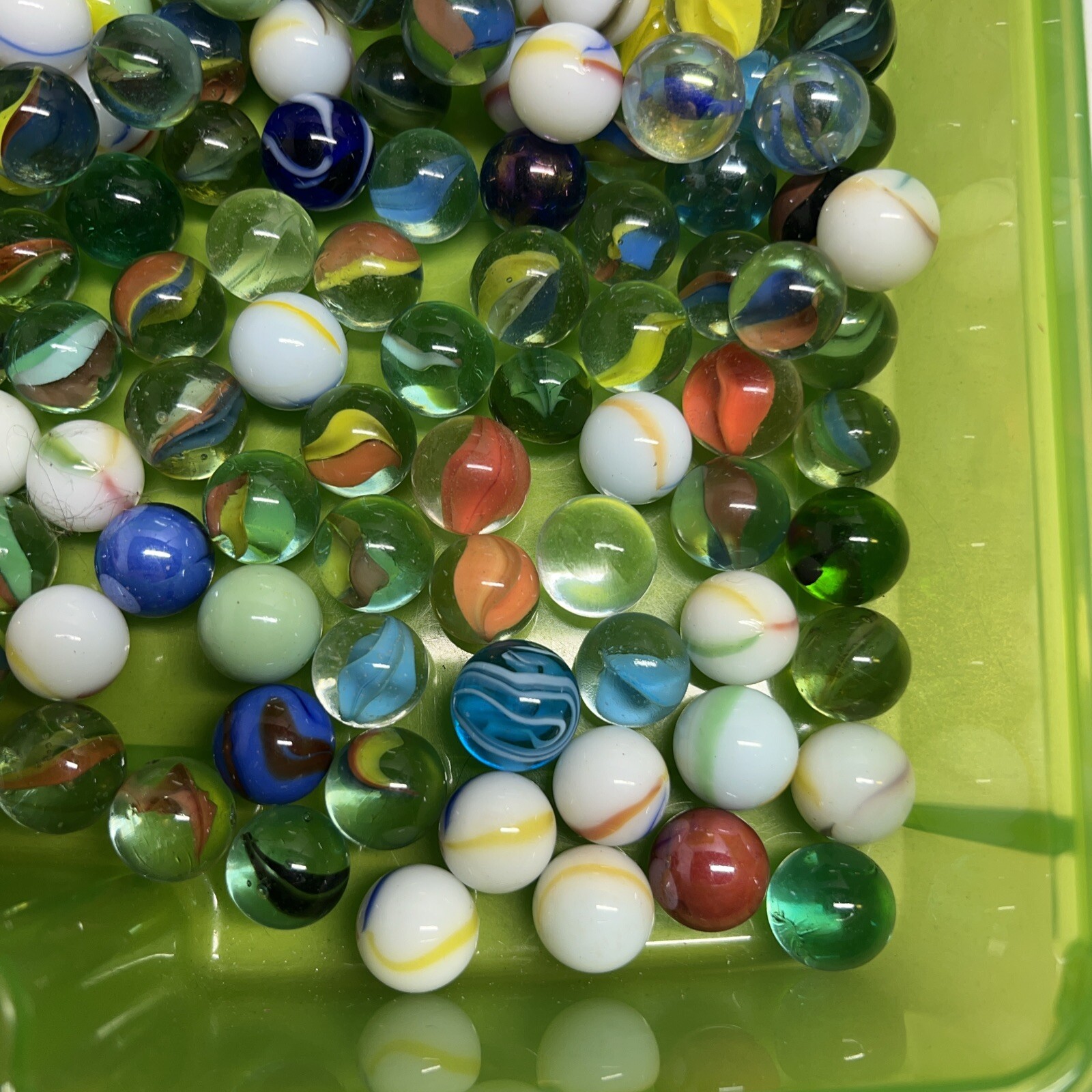 ESTATE FINDS Marbles Large Variety Lot Great Pieces Unsearched See Pictures 7lbs
