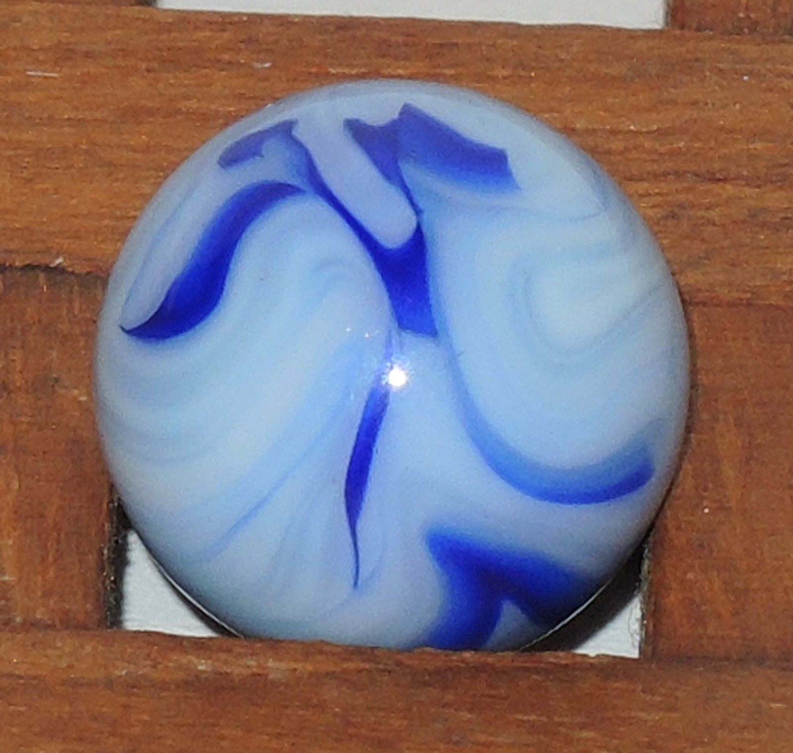 17/32” Killer Busy Ravenswood Blue Raven Flames & Swirls Marble