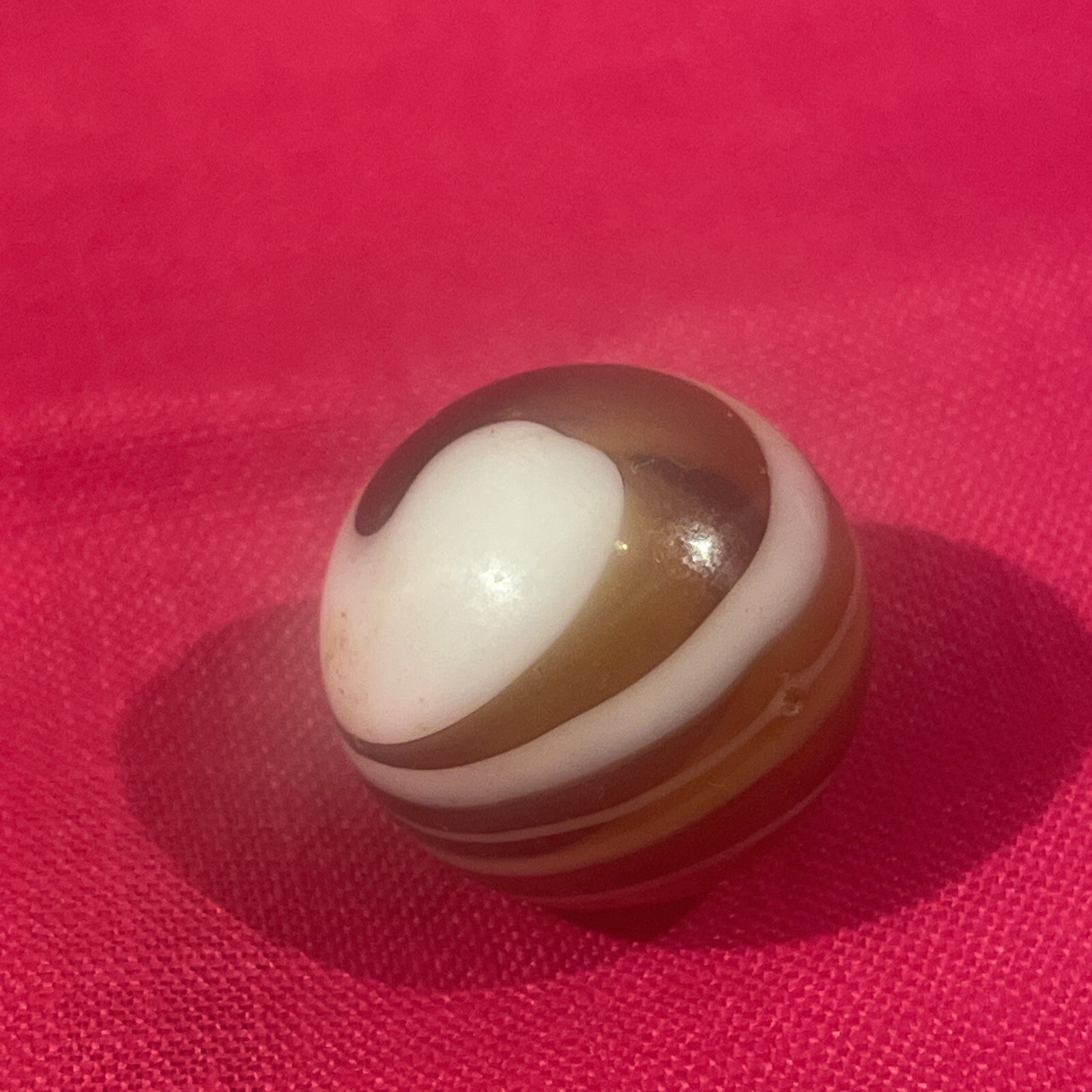 Vintage MF Christensen & Son MFC or CAC Slag Marble, 17.6 MM 0.68 in, VG