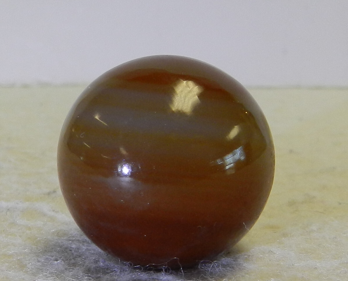 #15288m Large .90 Inches Handmade Faceted Agate Shooter Marble