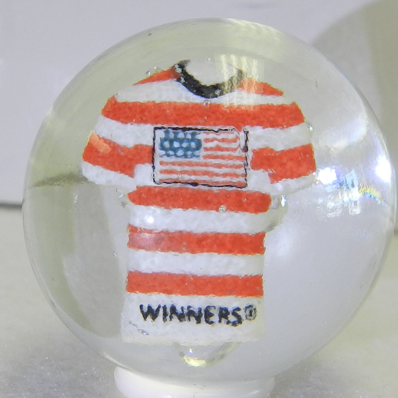 #17750m USA Soccer or Football Contemporary Jersey Sulphide Marble 1.34 Inches