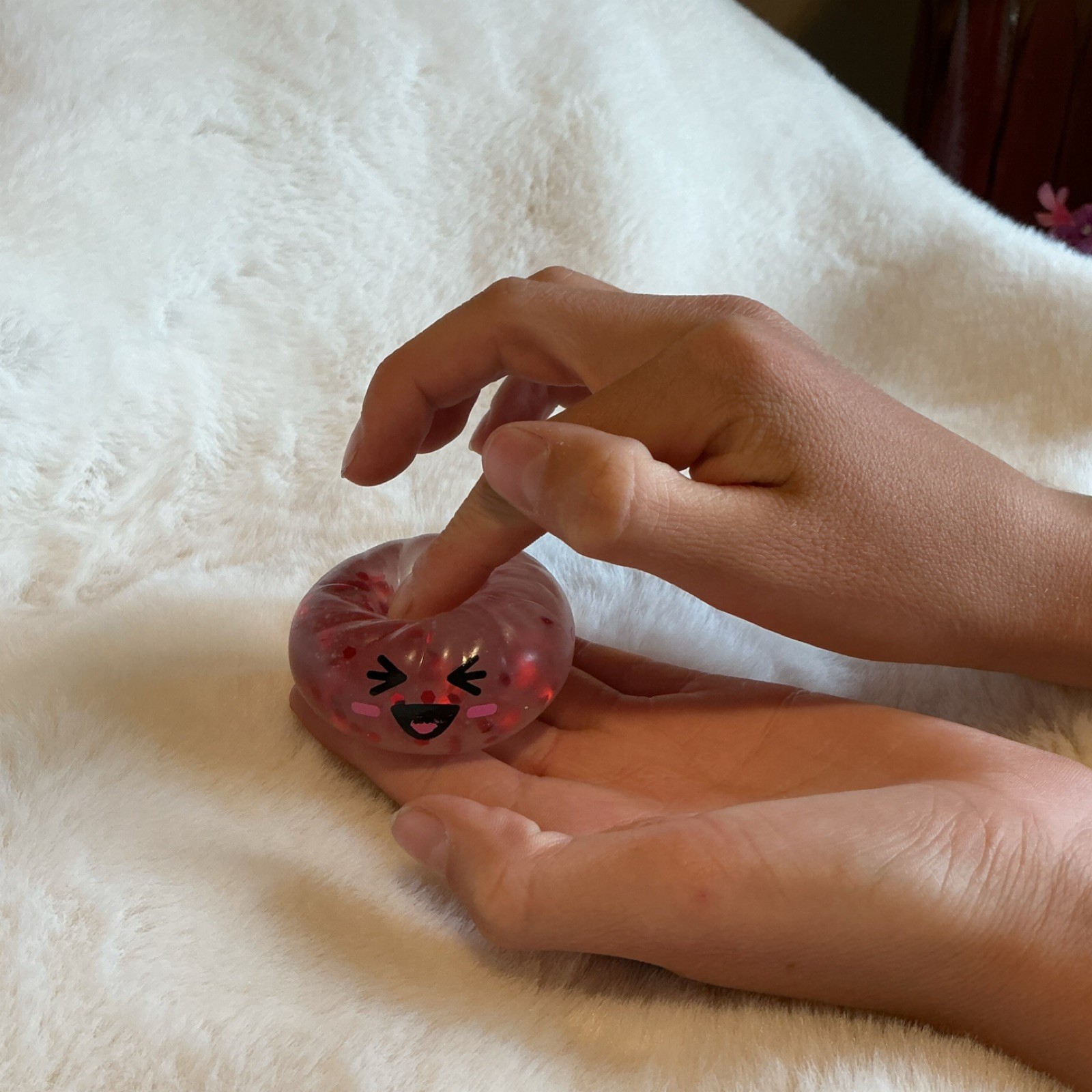 A small blue glitter dumpling for kids and adults!!!