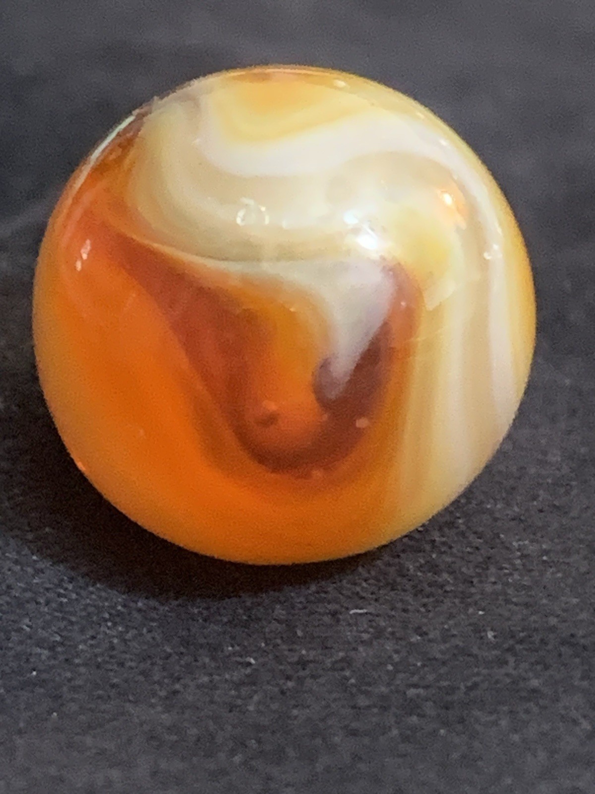 Vintage Translucent Base Red Orange Yellow White Beautiful! Sun-Rise?