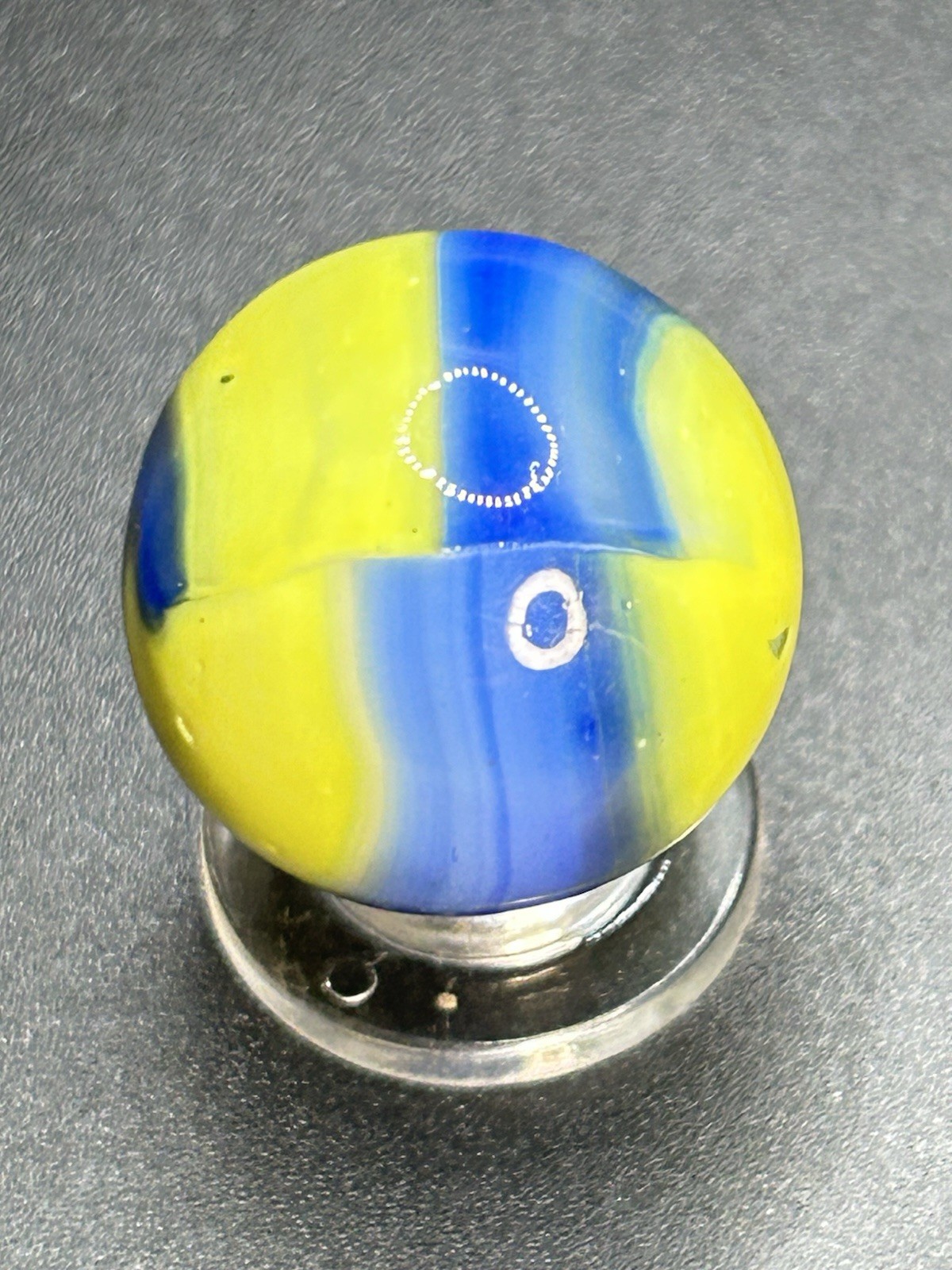 Vintage Marble King St. Mary’s Cub Scout Rainbow Marble 0.866”