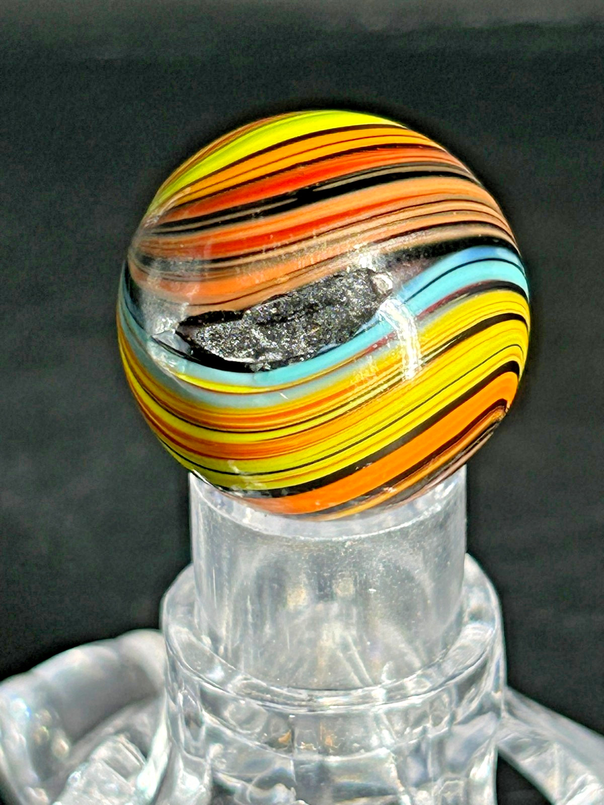 Contemporary 360° Indian Swirl Handmade Marble 55/64″ Mint i9