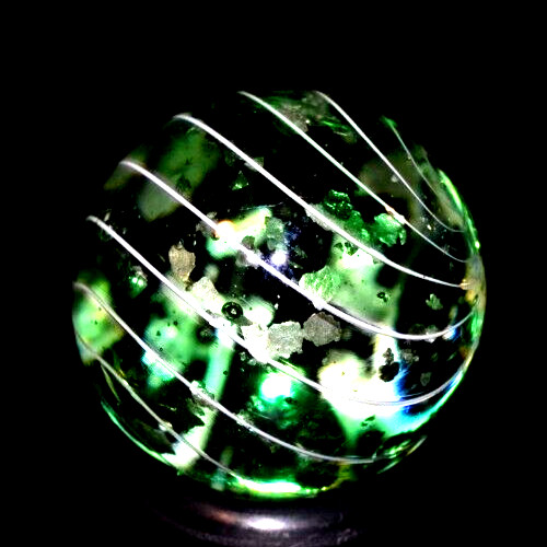 HOT HOUSE GLASS MARBLE/.992″-MICA LIME ICE-MICA PC.S THROUGHOUT,LIME,CELERY/FAST