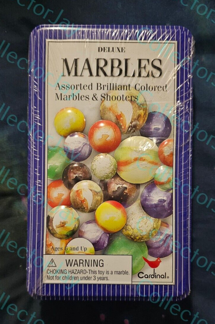 2004 Deluxe Marbles in Tin By Cardinal Over 160 Marbles & Shooters *New Sealed*
