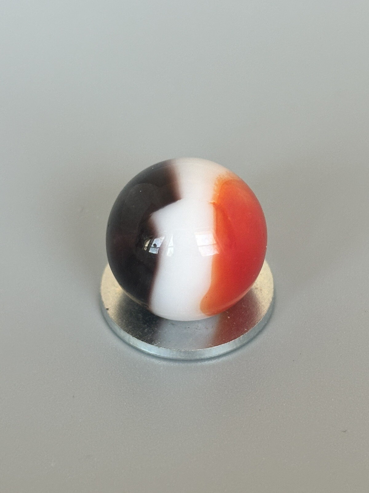 Vintage Vitro All-Red Marble 0.61 Inches Near-Mint Red White Black Or Brown