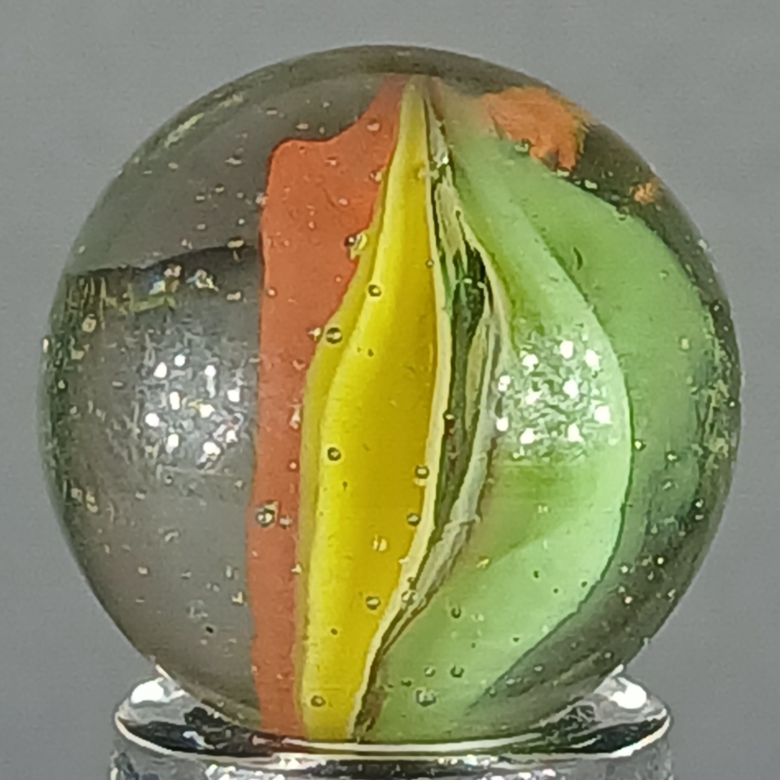 Vintage Tri-Color Hybrid Cat’s Eye Marble .62 Inches Near-Mint Condition
