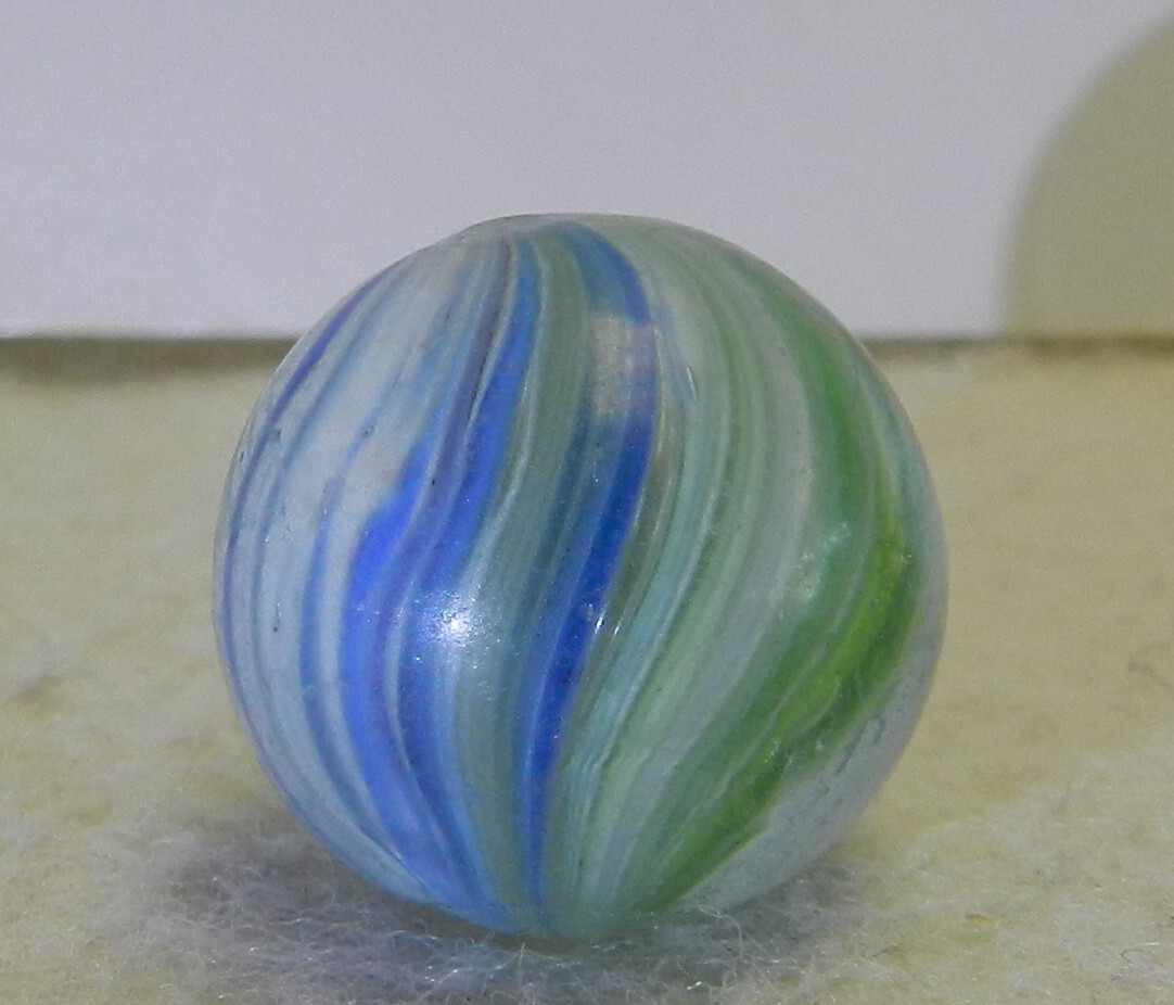 #16466m Slightly Shrunken German Handmade Onionskin Marble .69 Inches