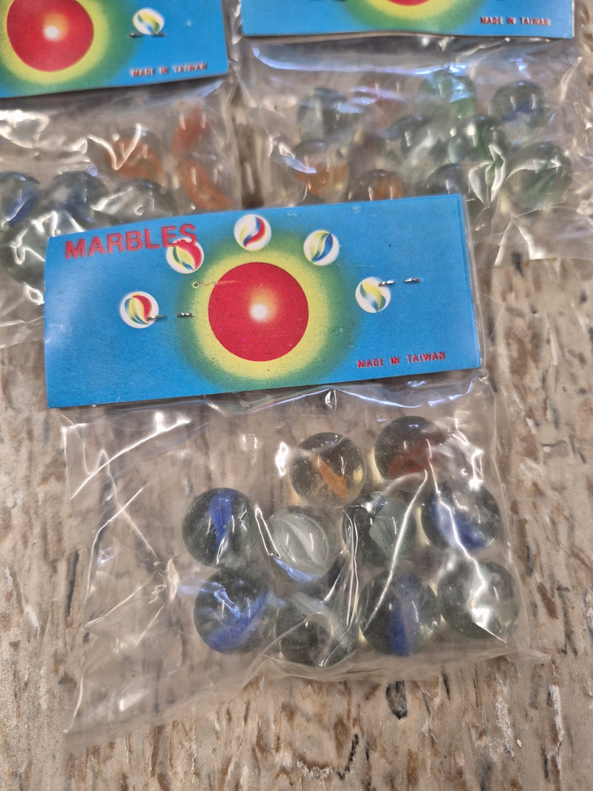 Lot 5 Vintage Marbles Packages Packs 1970s 1980s Rack Toy Five Dime Dollar Store