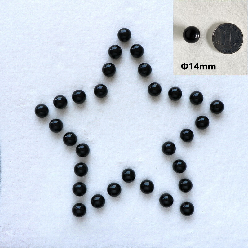 1-100mm Black Crystal Sphere Beads Glass Solid Balls Marbles Decoration Ornament