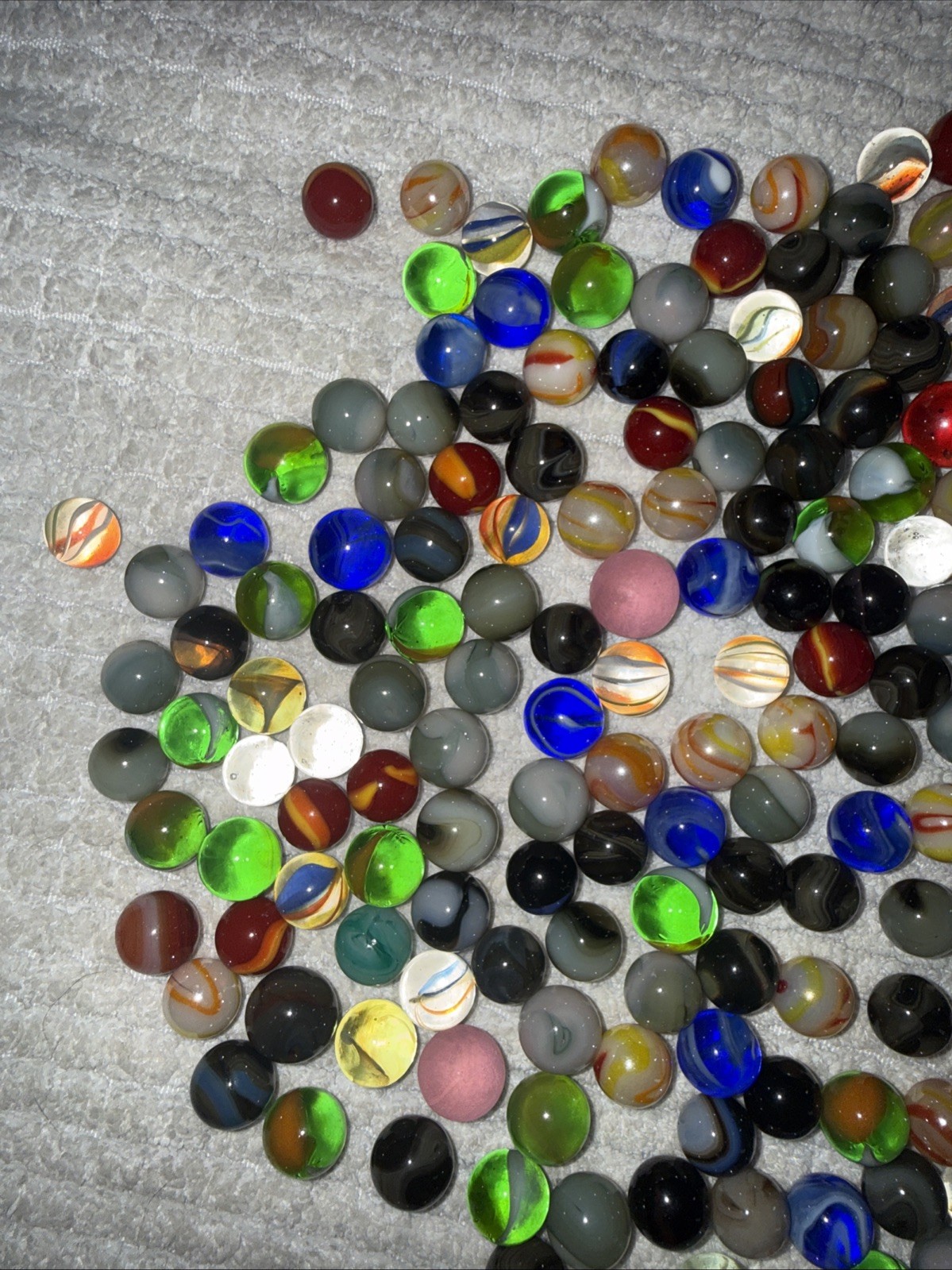 VINTAGE/Antique ESTATE 3 Lb. MARBLE LOT with Vintage Jar (unsearched) 11-13mm.