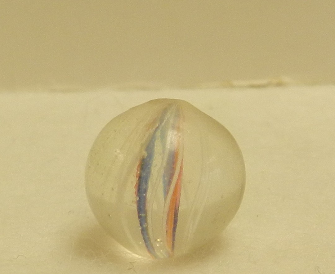 #20793m Peewee .48 Inches German Handmade Divided Ribbon Swirl Marble