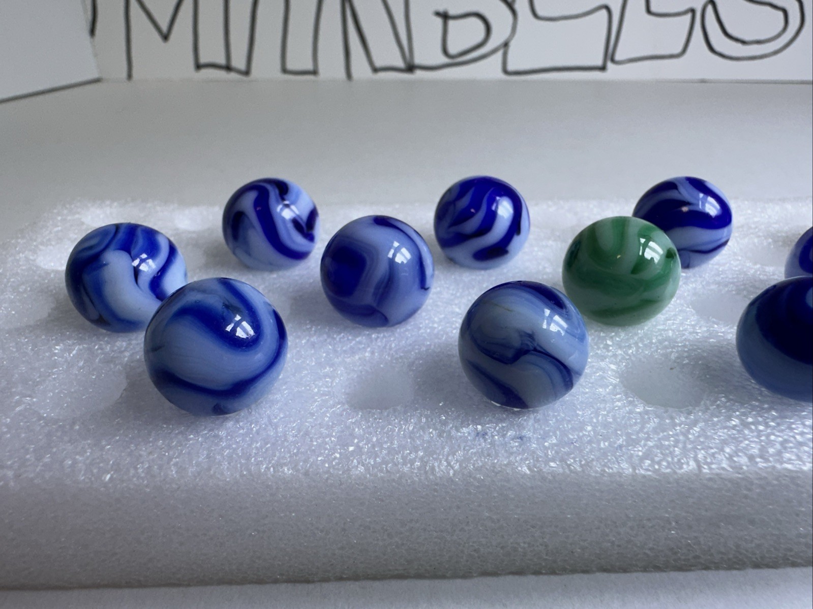 285 Lot of 12 Ravenswood Swirl Vintage Marbles! Awesome Lot