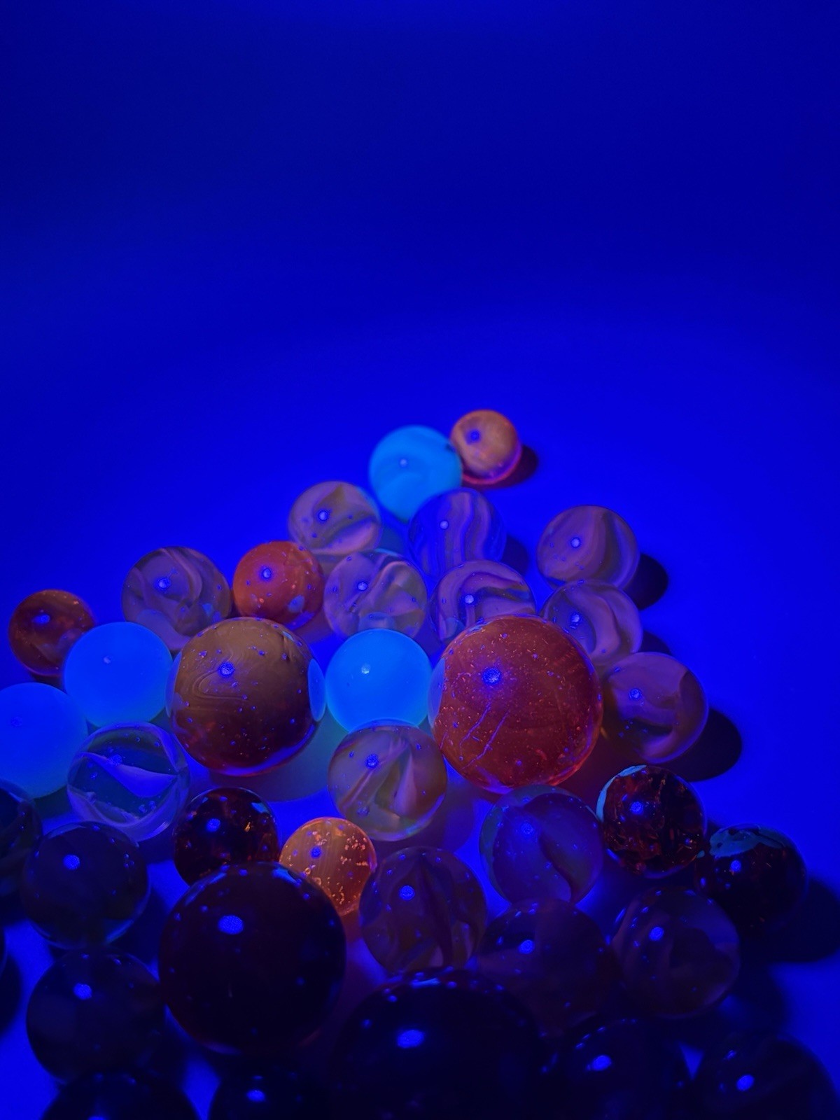 Vintage UV Reactive Marbles Lot