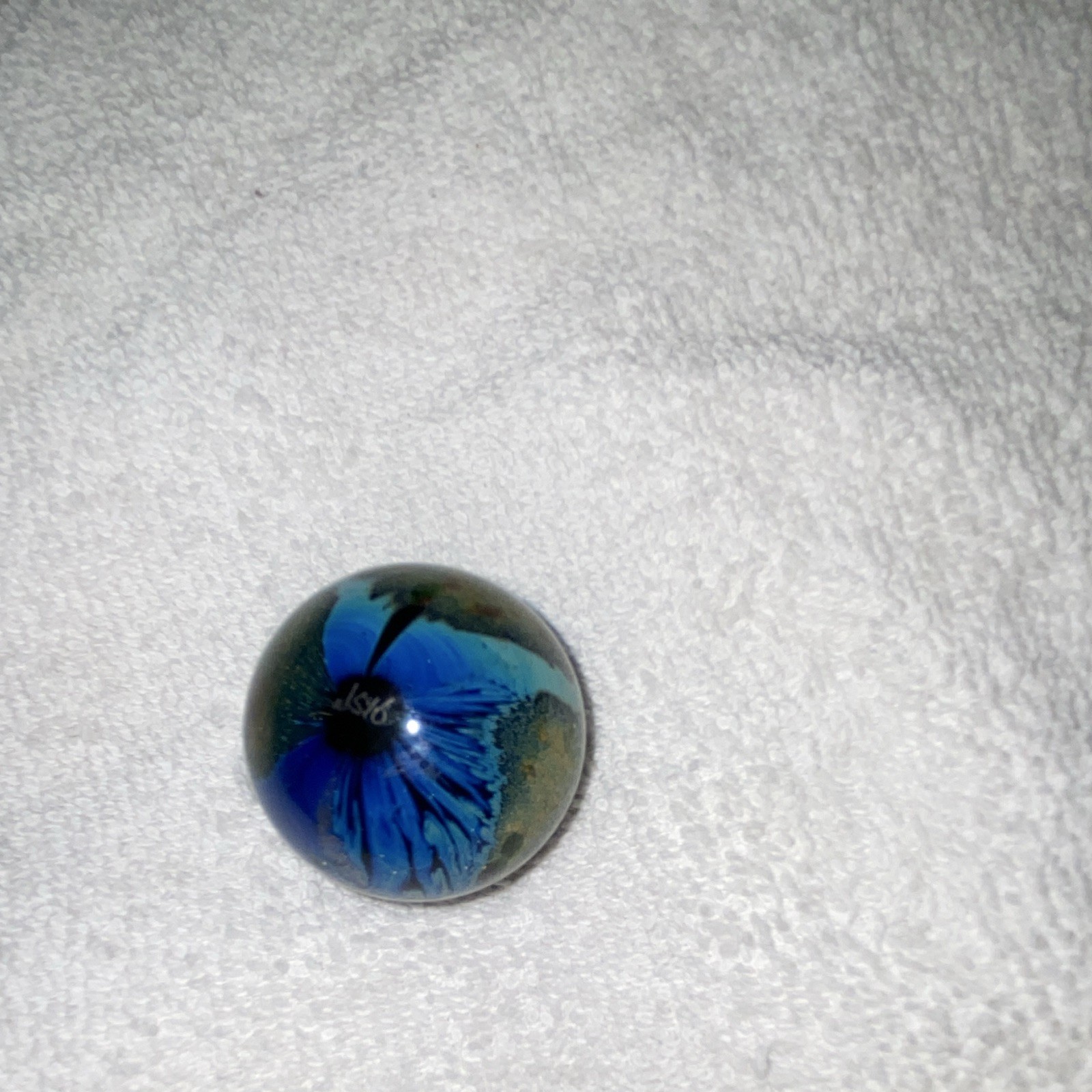 Blue & Green Swirl Glass Toy Marble, Age 4-7 8-11 12-16 17+ Years