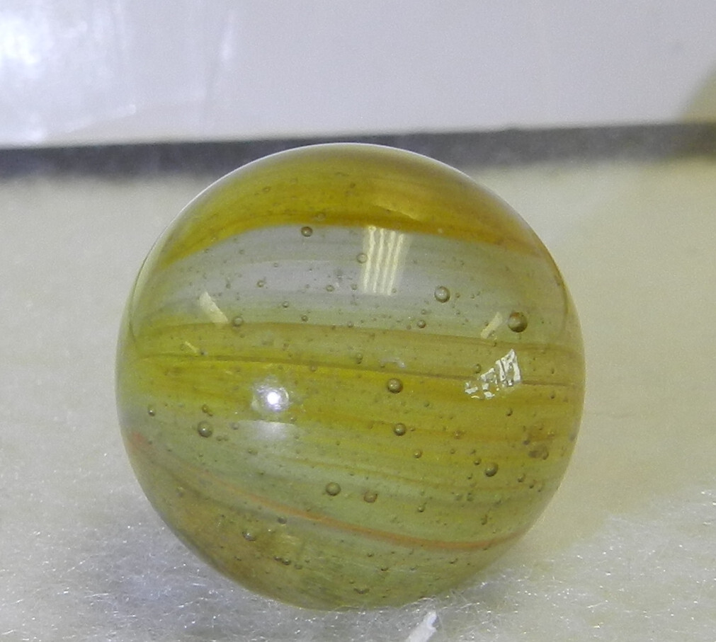 #19271m Nice Vintage Master Marble Master Glass Sunburst Marble .71 Inches *Mint