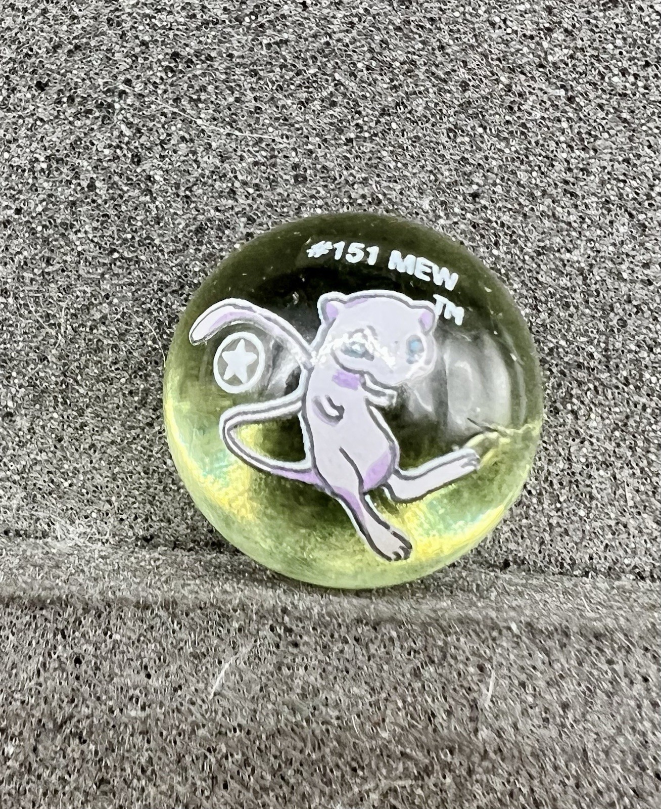 RARE ToyBiz 1st Edition Star Mew Pokemon Marble – Clear (Not The Promo)