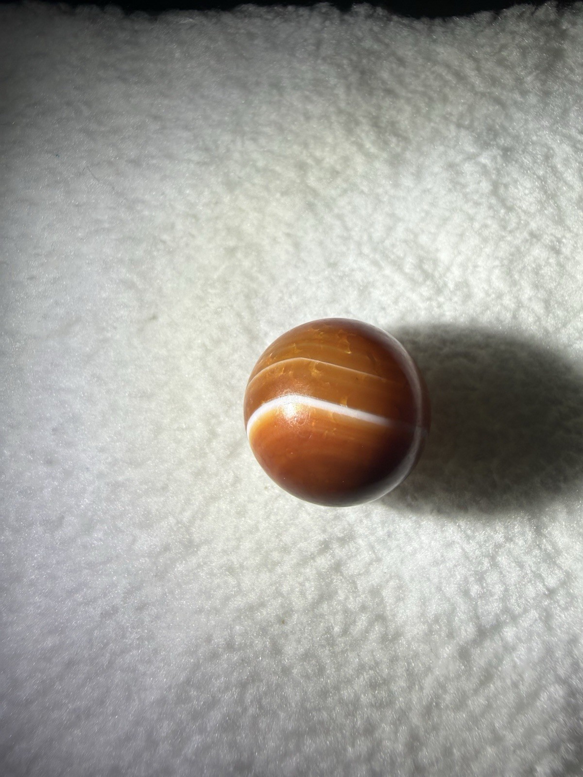 Antique German Banded Agate Marble 18mm 11/16″ Shooter Carnelian Stone Bullseye