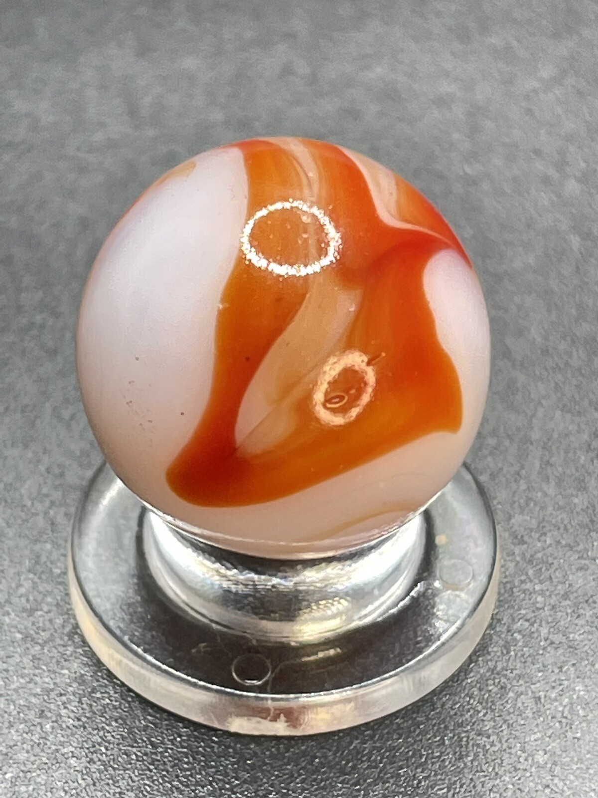 Alley Shooter Flame Swirl Marble Vintage Marbles 0.669”
