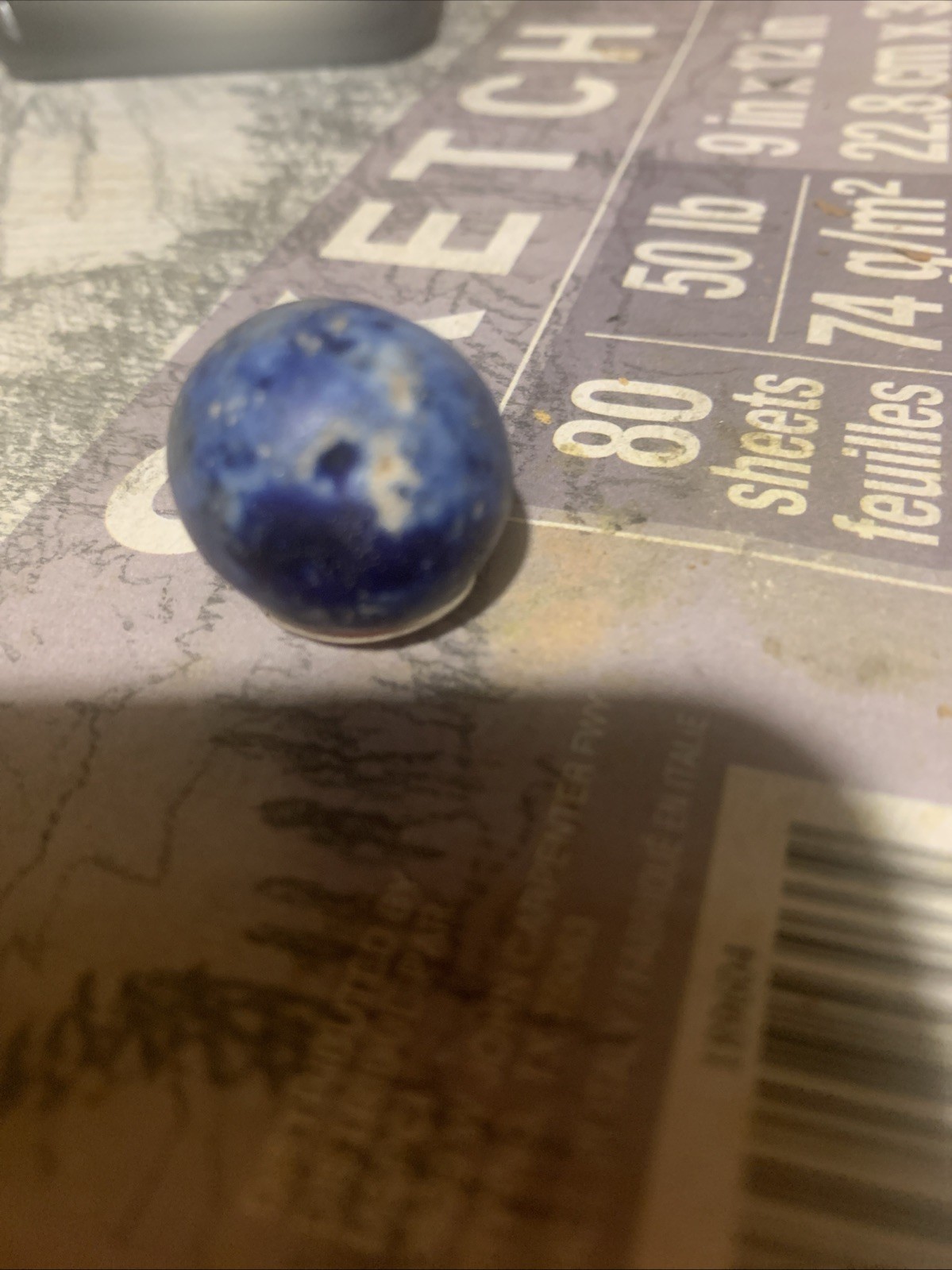 Civil War Era Bennington Clay Marble 1800’s Blue Germany