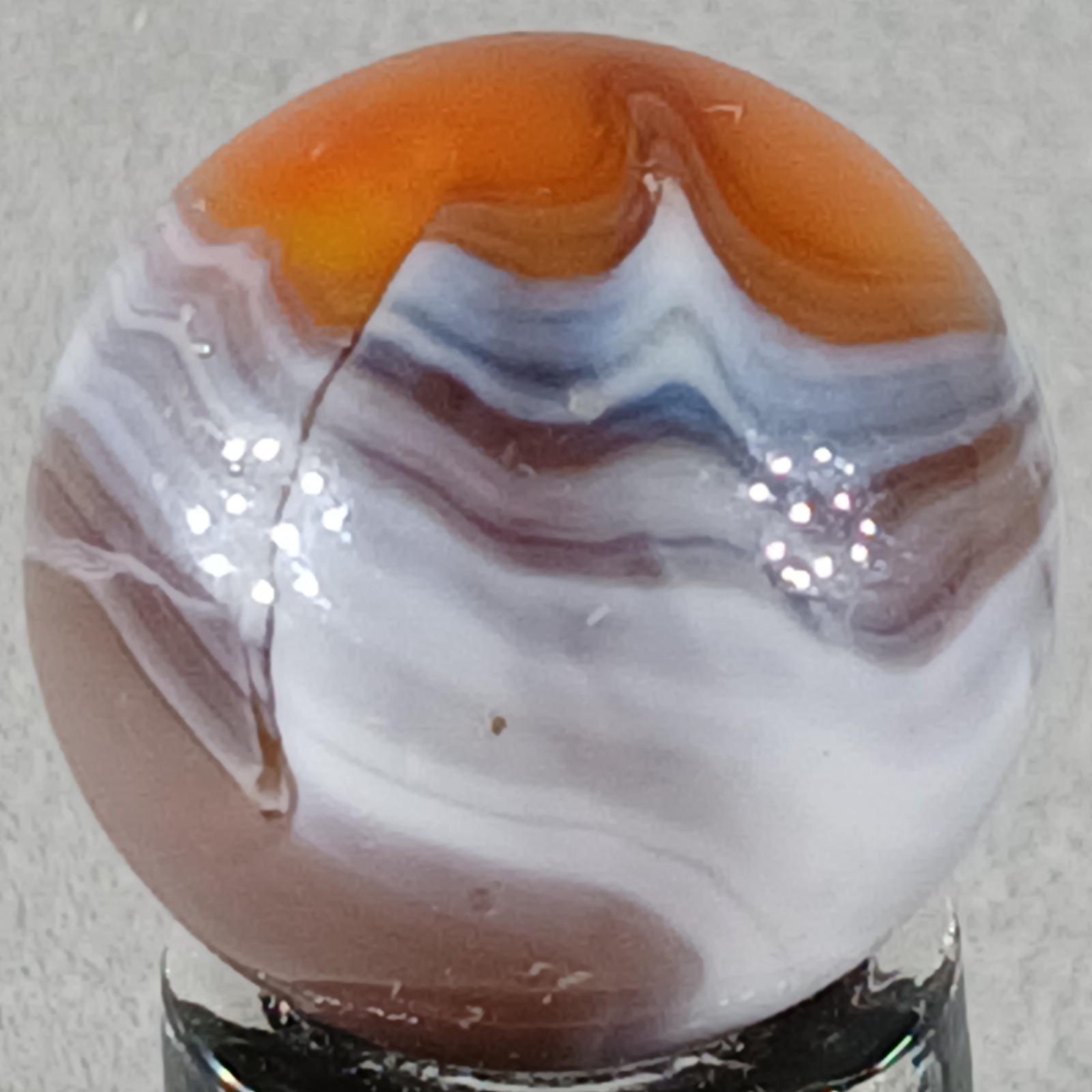 Vintage Vitro Exotic Conqueror Marble .63 Inches Near-Mint Condition