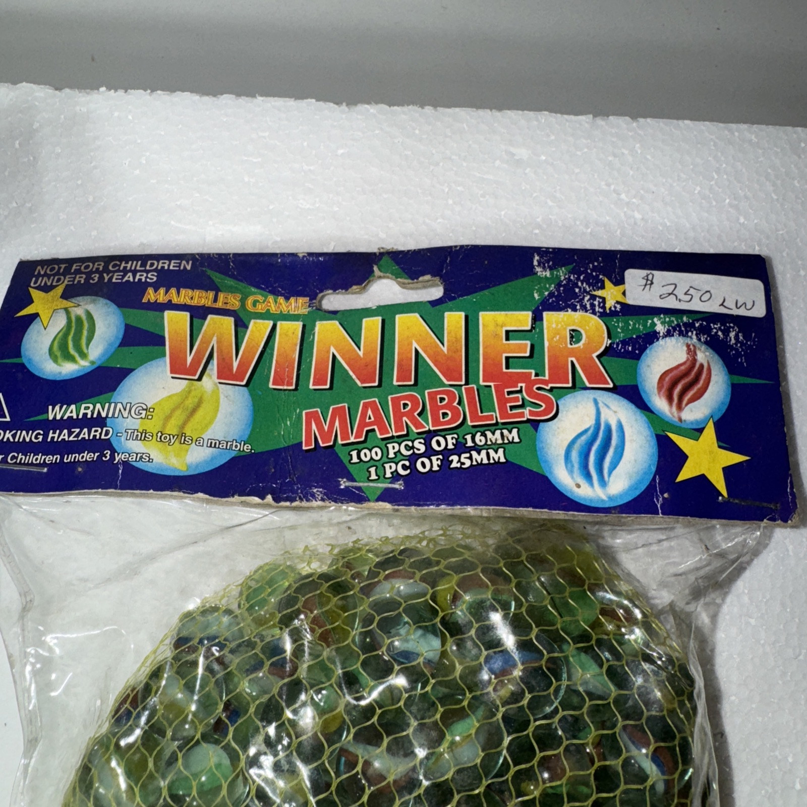 Winner Marbles/ Marbles Game 100pc Of 16 mm/ 1pc Of 25mm NOS