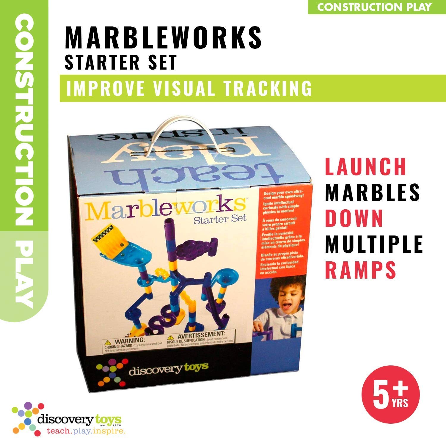 Discovery Toys MARBLEWORKS Marble Run Starter | Kid-Powered Learning | Small