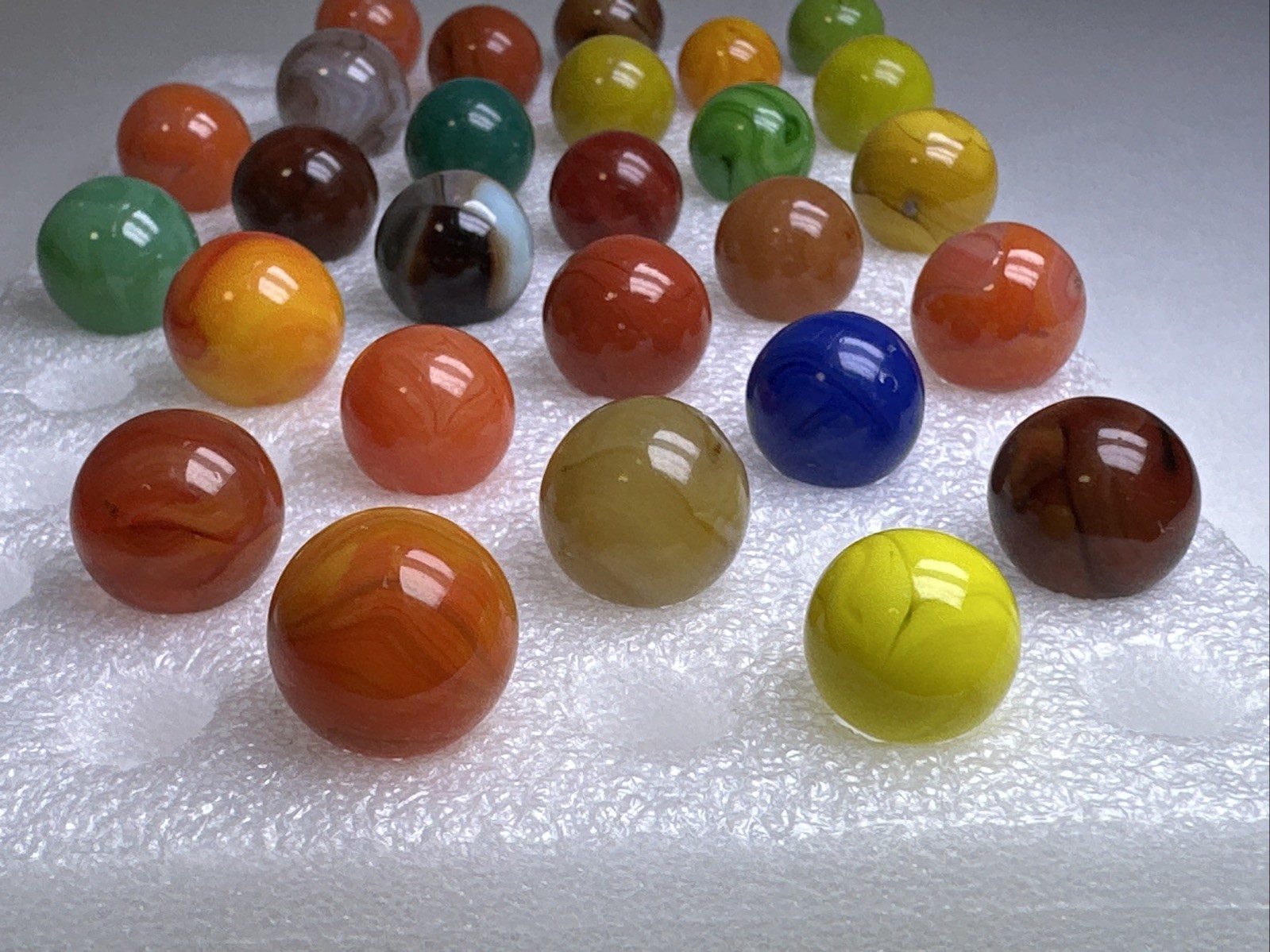 291 Lot Of 27 Jabo Swirl Marbles!