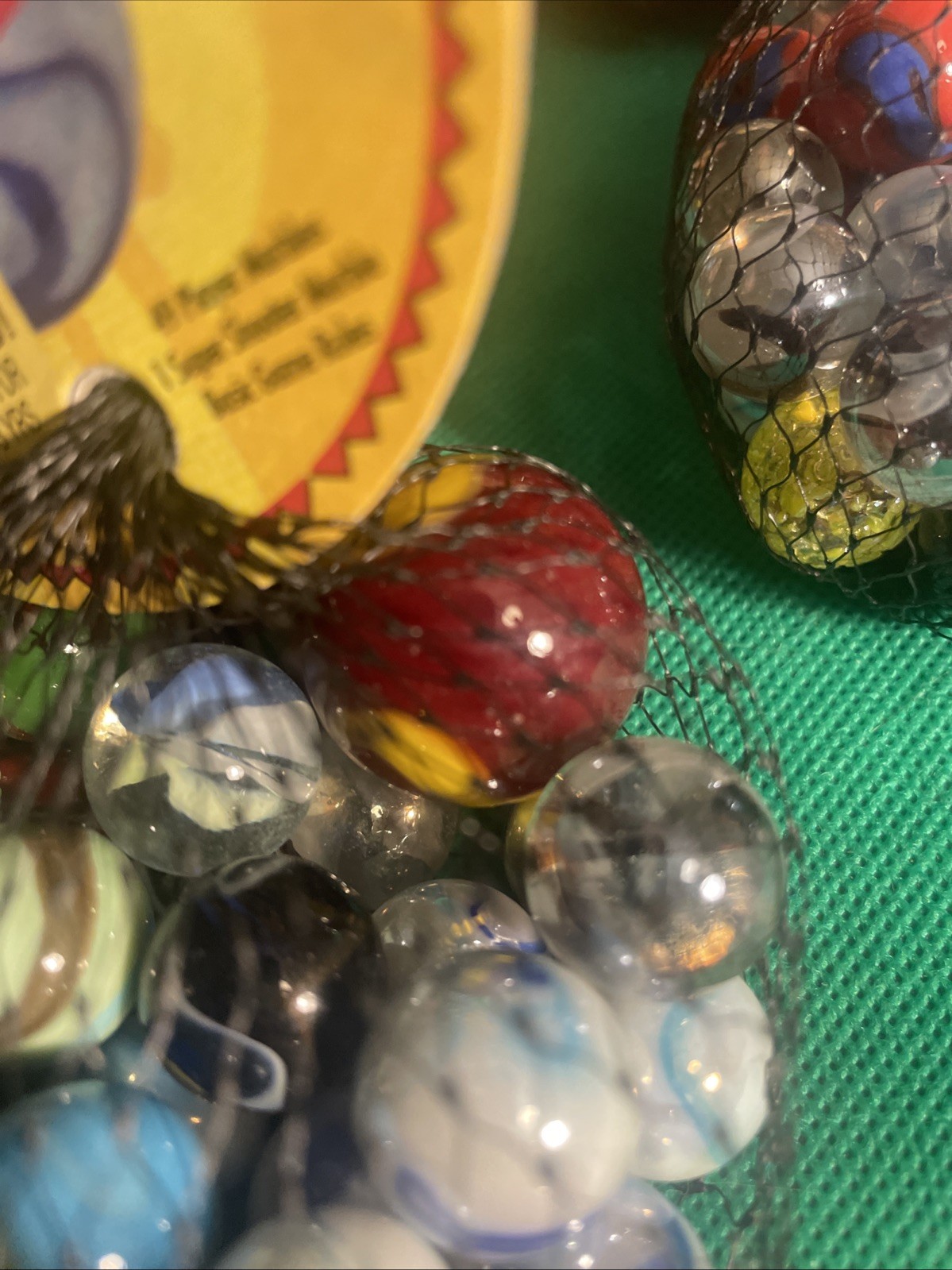 50 Piece Traditional Marbles 49 Plus 1 Shooter 100% Glass 5 Bags