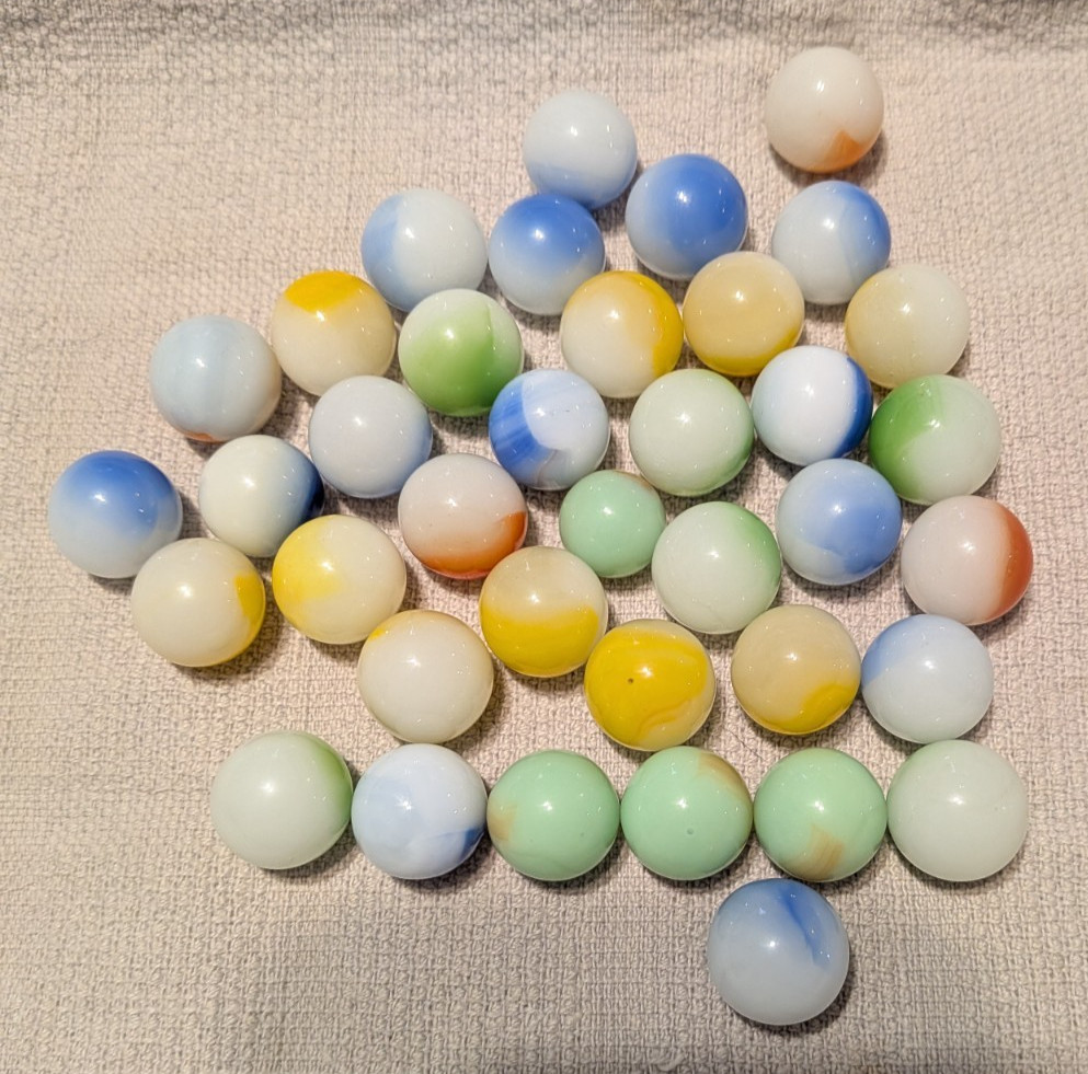 Vintage Marbles-Akro patches Lot of 38- Near Mint or better!