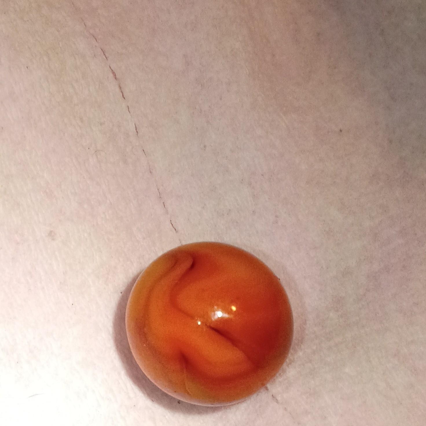 Orange Swirl Glass Machine Made Toy Marble (Single) for Ages 17 Years & Up
