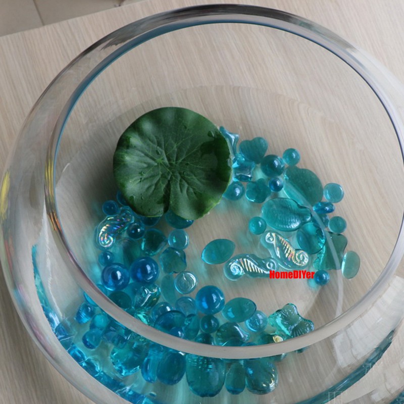 14mm-25mm Lake Blue Glass Marbles Traditional Toys Games Craft Decorative Balls
