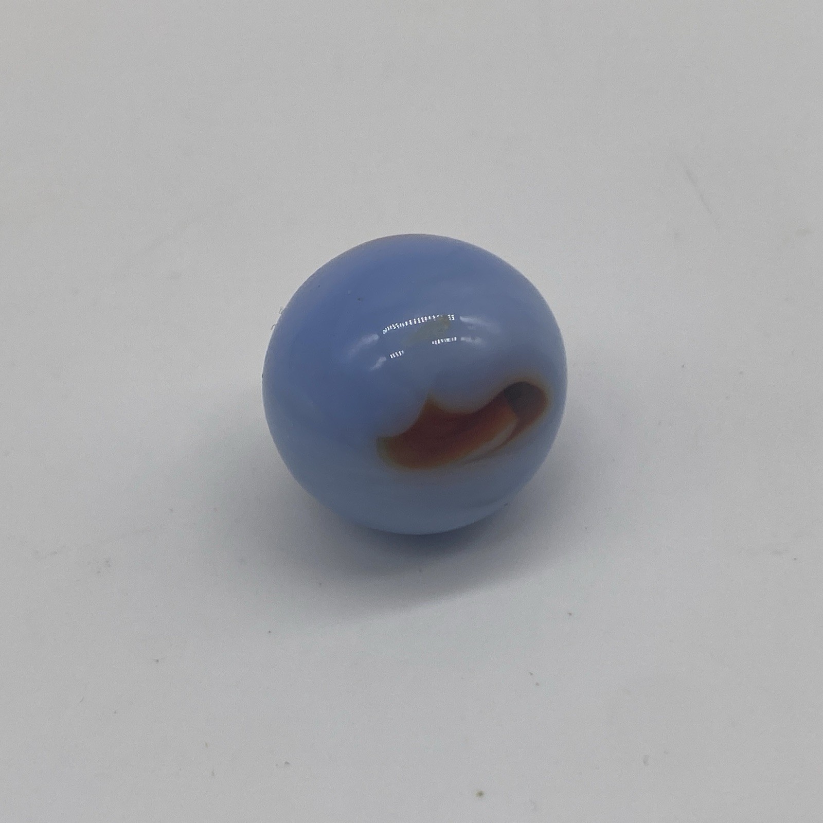Alley Agate Robins Egg Blue Oxblood Swirl 5/8″ Glass Marble